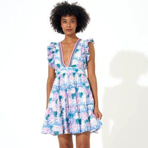 Oliphant CROSS BACK MINI- CAYMAN BLUE Dress Size Small